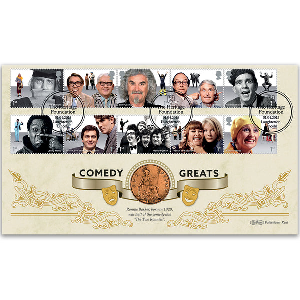 2015 Comedy Greats Stamps Coin Cover