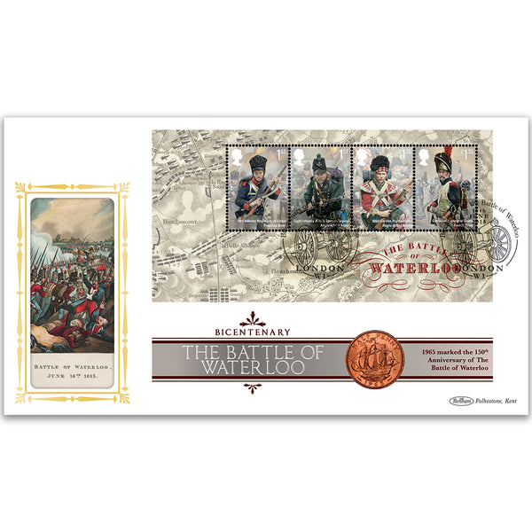 2015 Battle of Waterloo M/S Coin Cover