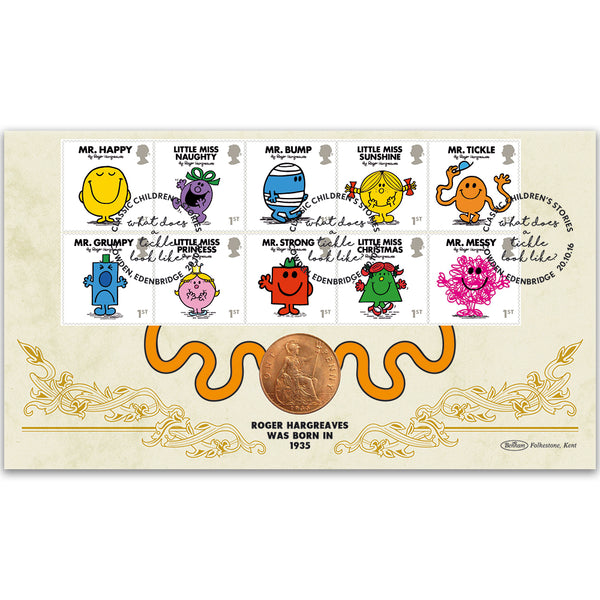2016 Mr Men Stamps Coin Cover