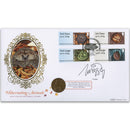 2016 Post & Go Hibernating Animals Coin Cover - Signed by Twiggy Lawson