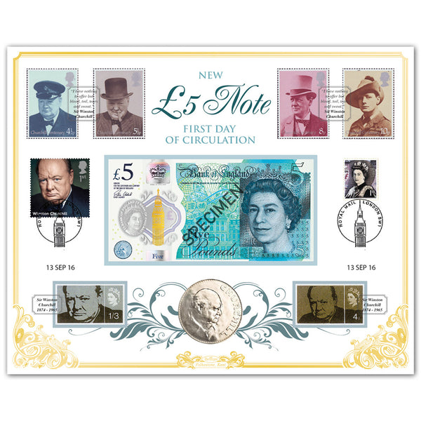 2016 New £5 Note Special Coin Cover