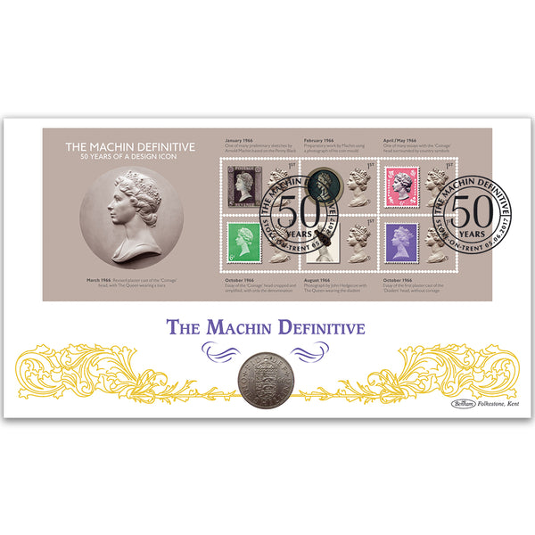 2017 Machin M/S - 50 Years of a Design Icon Coin Cover