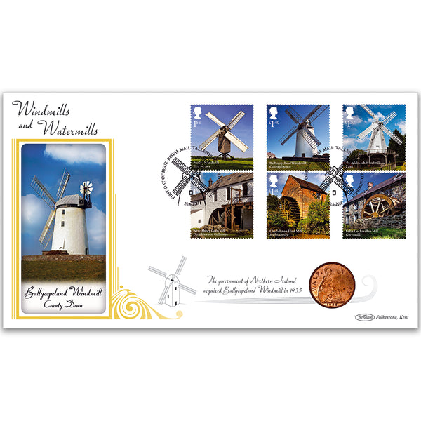 2017 Windmills and Watermills Stamps Coin Cover