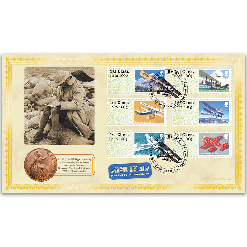 2017 Post & Go Mail By Air - Benham Coin Cover