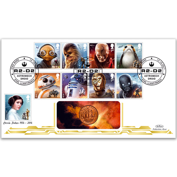 2017 Space Adventure Stamps Coin Cover