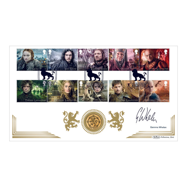 2018 Game Of Thrones Stamps Coin Cover Signed Gemma Whelan