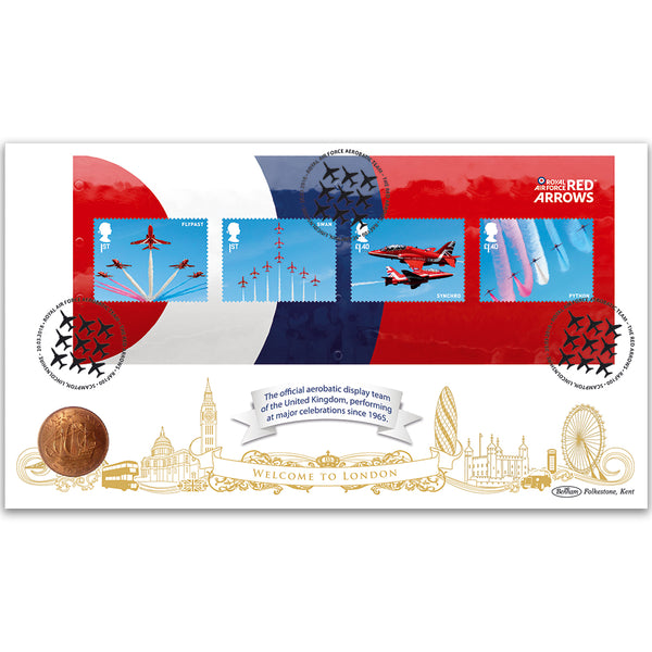 2018 RAF Red Arrows M/S Coin Cover