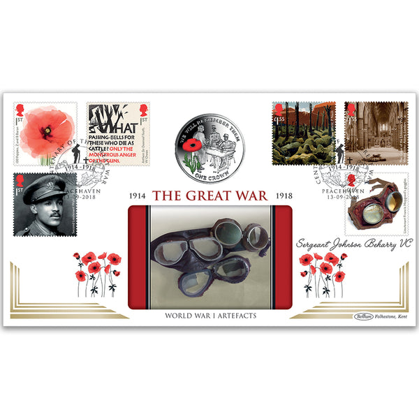 2018 WWI Stamps Coin Cover Signed Sergeant Johnson Beharry VC