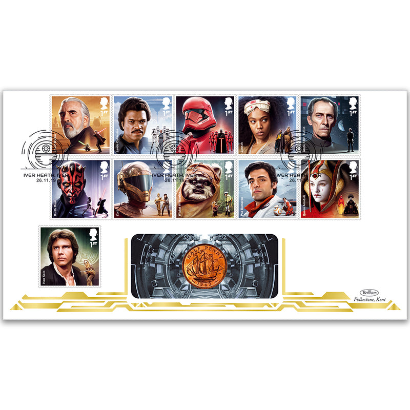 2019 Star Wars Stamps Coin Cover