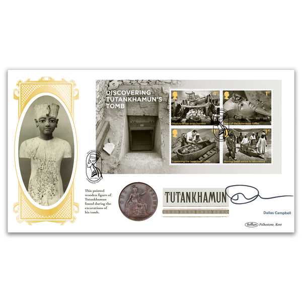 2022 Tutankhamun M/S Coin Cover Signed Dallas Campbell