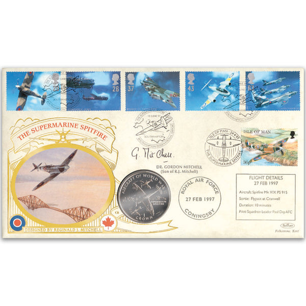 1997 Architects of the Air Coin Cover - Spitfire - Signed by Dr. G. Mitchell
