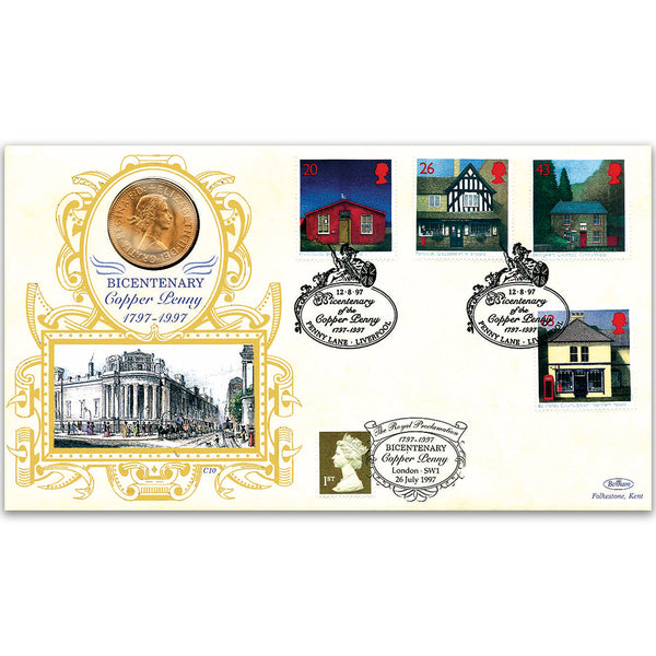 1997 Copper Penny 200th Coin Cover - Doubled
