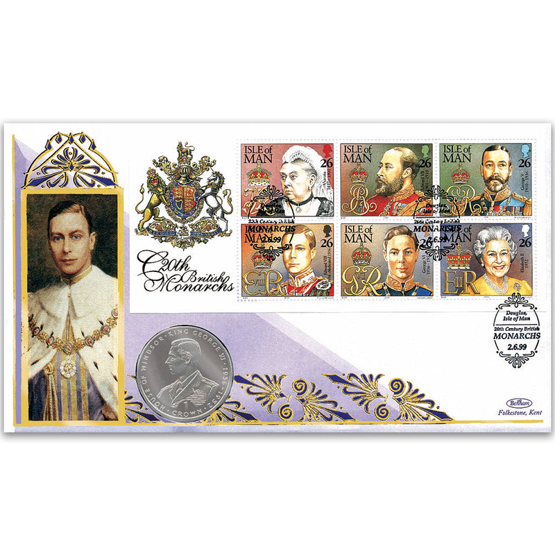 1999 Isle of Man - 20th Century British Monarchs Coin Cover