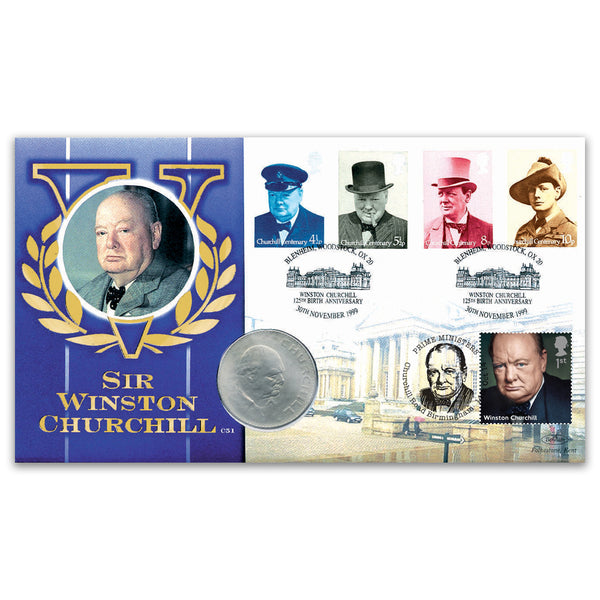 1999 Churchill 125th Anniversary Coin Cover - Dbld 2014