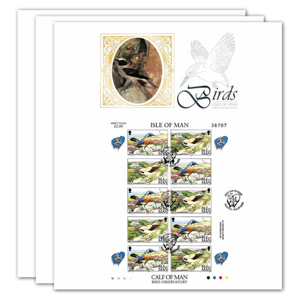 1994 Isle of Man Birds - Set of 3 Large Cards