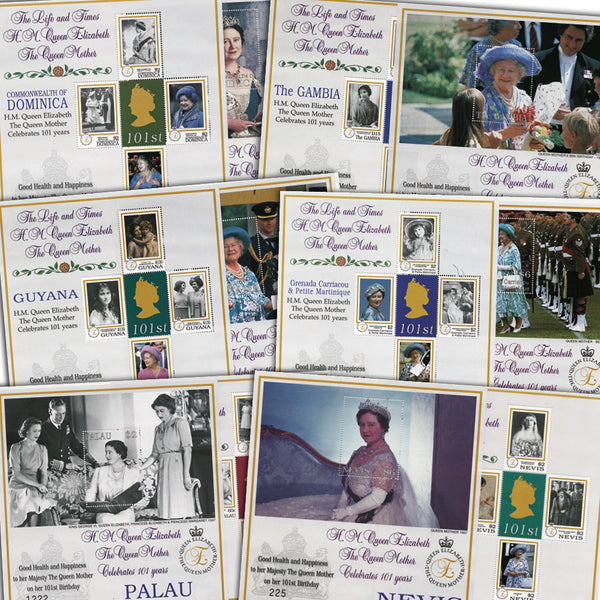 2001 The Life & Times of HM The Queen Mother Stamp Sheet Collection