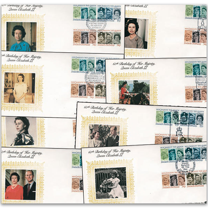 1986 HM The Queen's 60th Set of 18 Covers