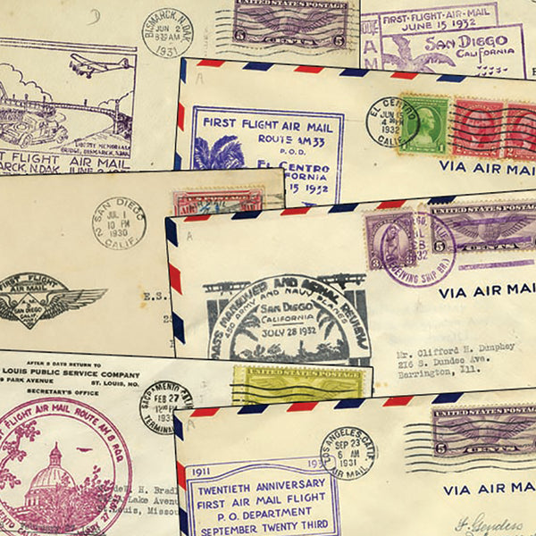 #1930s U.S. First Flight Air Mail covers (10)