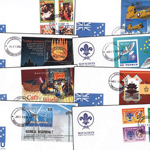 37 x Tuvalu FDC's