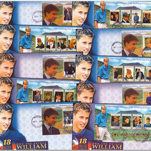 17 Prince William 18th Commonwealth Covers