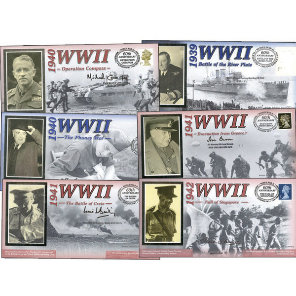 26 Signed WWII Battle Covers
