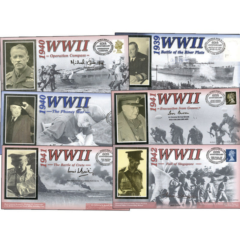 26 Signed WWII Battle Covers