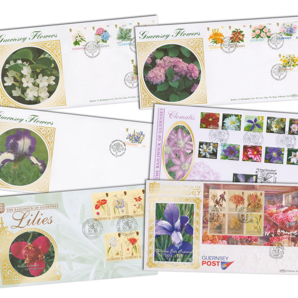 7 Floral Themed Guernsey Covers