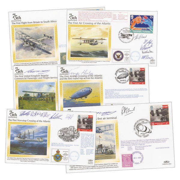 8 Signed 75th Anniv. First Flight Covers