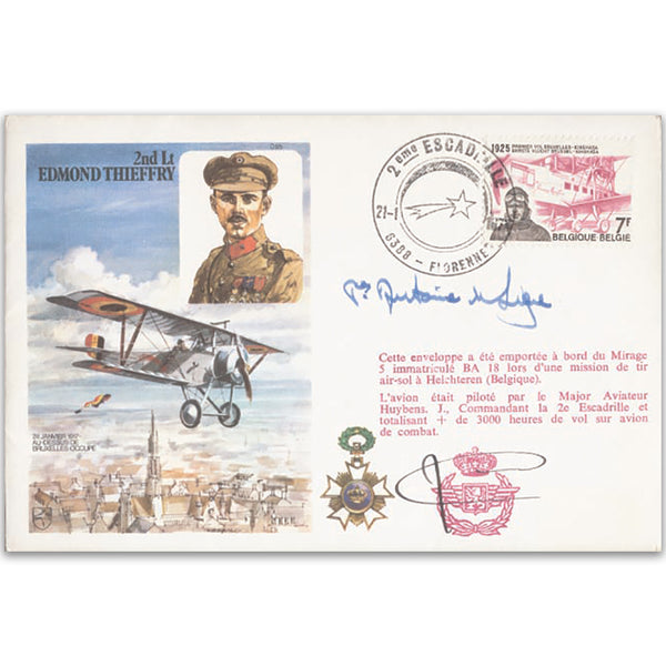 1987 2nd Lt. Thieffry - Signed by the late Prince Antoine de Ligne