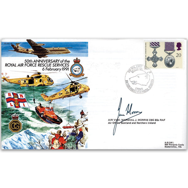 1991 RAF Rescue Services 50th - Signed by AVM J Morris CBE