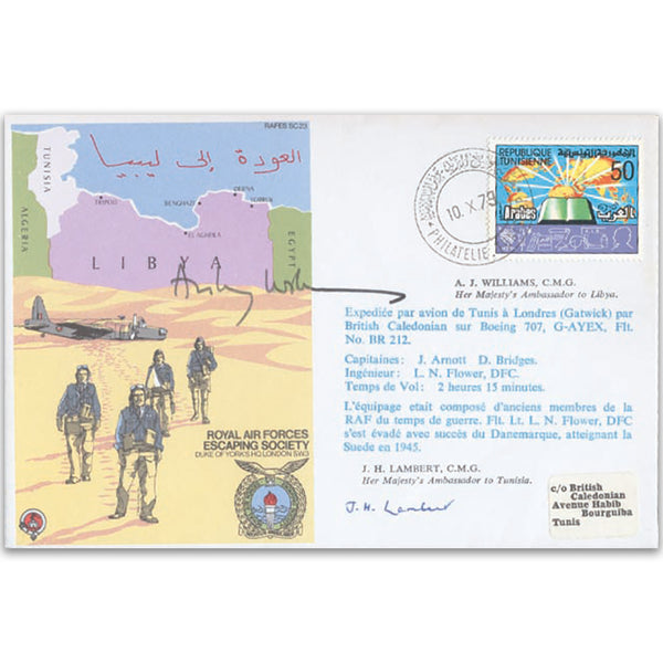 1949 Tunisia RAFES N. Africa - Signed by JH Lambert