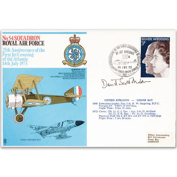 1973 No. 54 Squadron - Signed AVM David Scott-Malden
