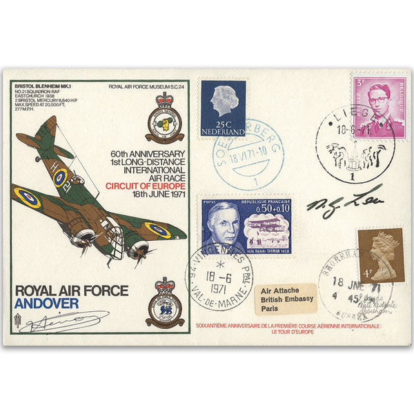 1971 RAF SC24 International Air Race 60th - Signed Sqn. Ldr. Lea