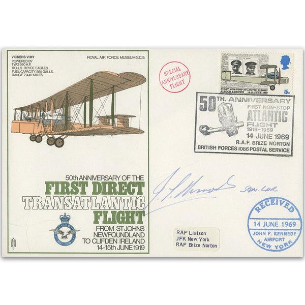 1969 50th Anniversary of the First Direct Transatlantic Flight - Signed