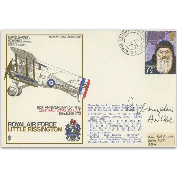 1972 RAF Little Rissington - 60th Anniversary of the Central Flying School - Signed R Compton
