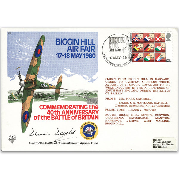 1980 Biggin Hill Air Fair - Signed D.David DFC
