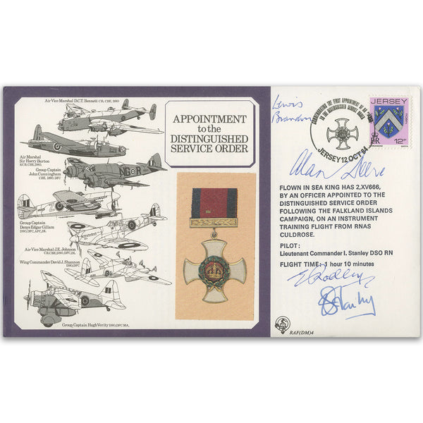 1984 Distinguished Service Order -Signed by Alan Deere DSO, Lt. Commander I. Stanley DSO & 2 others