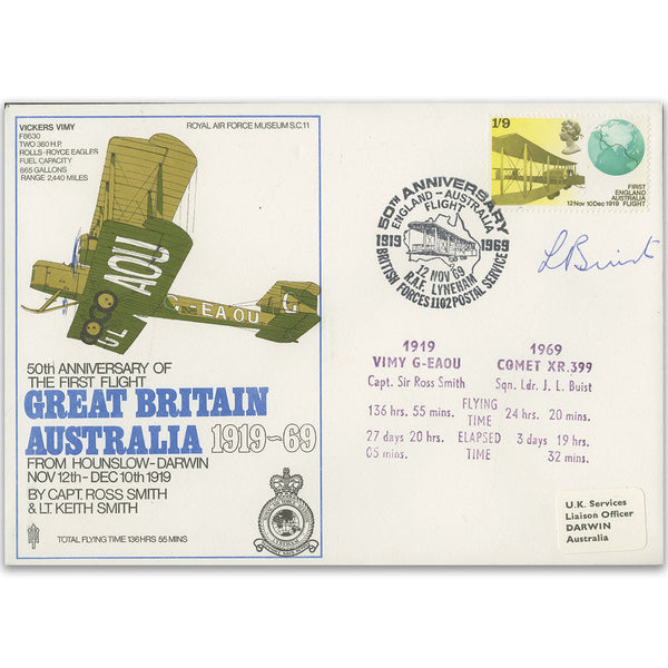1969 50th Anniversary of Great Britain to Australia Flight - Signed