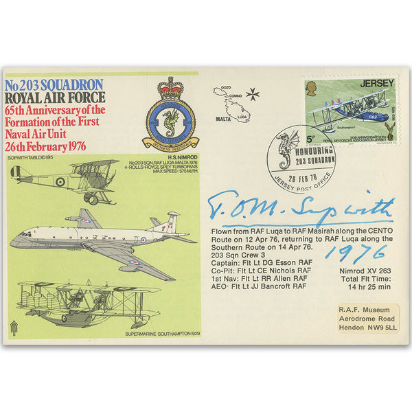 1976 First Naval Unit - Signed Tom Sopwith