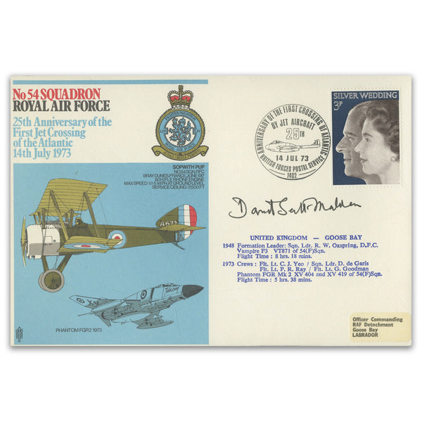 1973 54 Sqn 25th Anniversary First Jet Crossing of the Atlantic - Signed D. Scott-Malden
