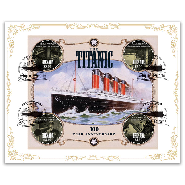 2012 Centenary of the Titanic Cover 16 - Grenada M/S