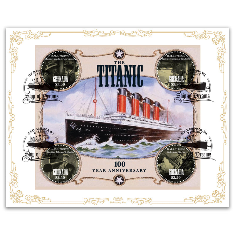 2012 Centenary of the Titanic Cover 16 - Grenada M/S