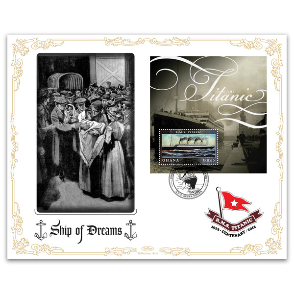 2012 Centenary of the Titanic Cover 28 - Ghana M/S