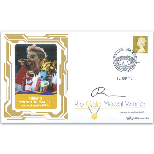 2016 Gold Medal Winners - Athletics - Womens Club Throw-F51 - Signed Joanna Butterfield MBE