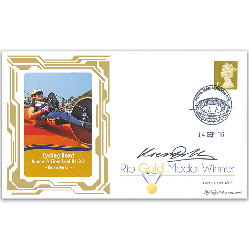 2016 Gold Medal Winners - Cycling Road - Womens TT H1-2-3 Signed Karen Darke MBE