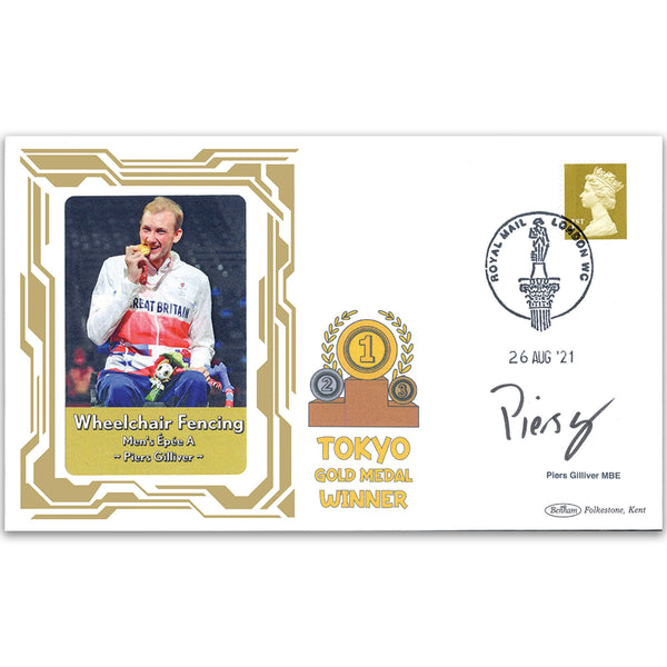 2020 Gold Medal Winners - Wheelchair Fencing - Men's Epee A - Signed Piers Gilliver MBE