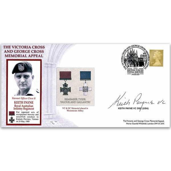 2003 Victoria Cross & George Cross Memorial Appeal - Signed Keith Payne VC