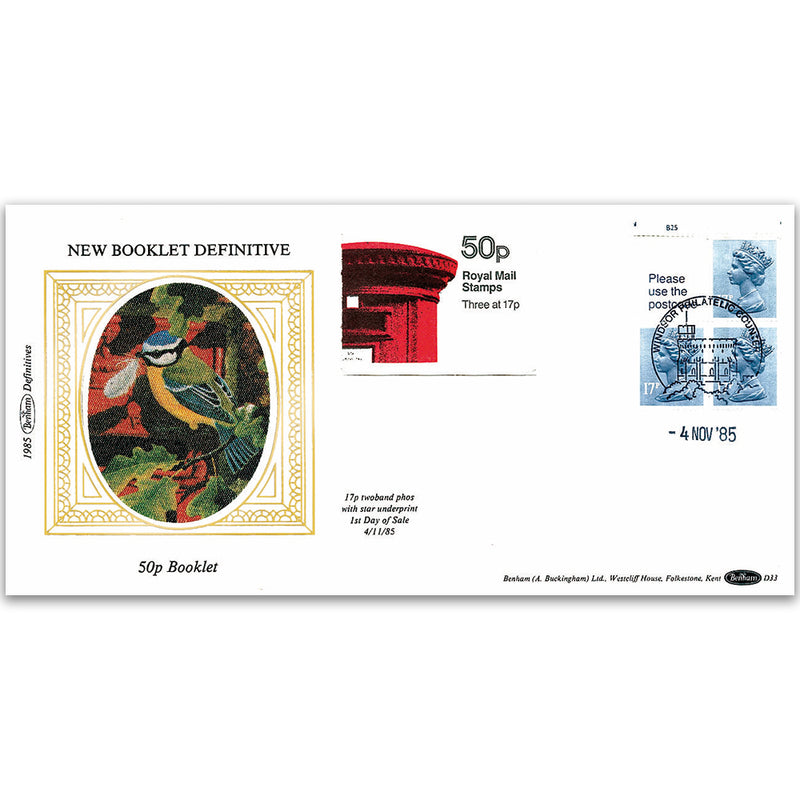 1985 50p Booklet - Star Underprint - Cylinder No.