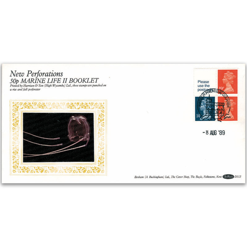 1989 50p Marine Life Booklet Definitive Cover