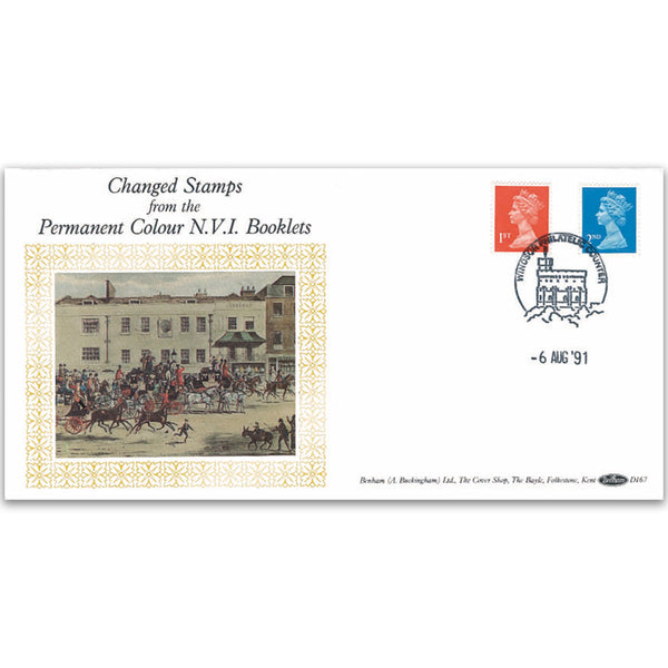 1991 Changed Stamps From Permanent Colour NVI Booklets